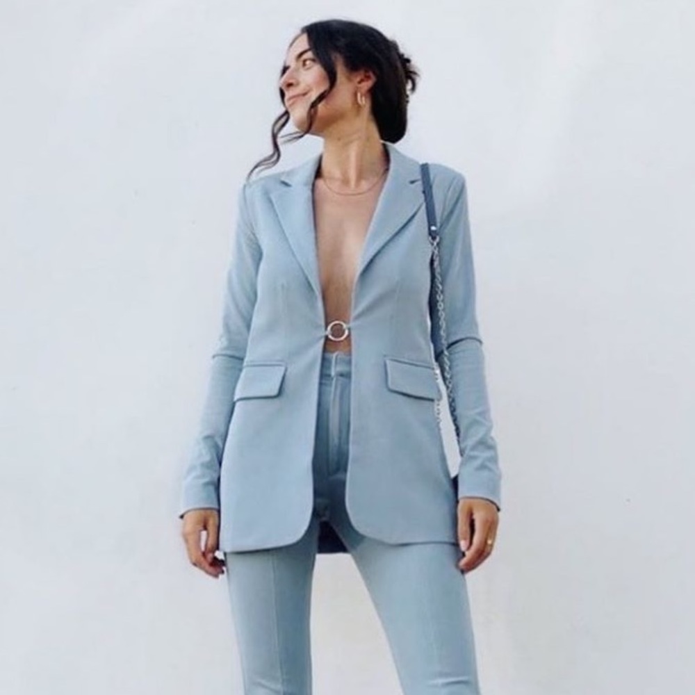 Danielle Bernstein of We Wore What Blue Blazer